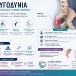 ΚΟΚΚΥΓΟΔΥΝΙΑ Ιατρικό infographic για την κοκκυγοδυνία με τα συμπτώματα, τη διάγνωση και τις σύγχρονες θεραπευτικές επιλογές για τον πόνο στον κόκκυγα