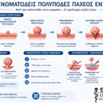 ΑΔΕΝΩΜΑΤΩΔΕΙΣ ΠΟΛΥΠΟΔΕΣ ΠΑΧΕΟΣ ΕΝΤΕΡΟΥ Infographic που παρουσιάζει την εξέλιξη των αδενωματωδών πολυπόδων παχέος εντέρου, τους παράγοντες κινδύνου και τις μεθόδους αφαίρεσης.