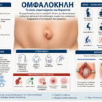 ΟΜΦΑΛΟΚΗΛΗ Ιατρικό infographic για την ομφαλοκήλη με ανατομική απεικόνιση, συμπτώματα, διάγνωση και σύγχρονες μεθόδους χειρουργικής αποκατάστασης από τον Dr. Όθωνα Μιχαήλ.