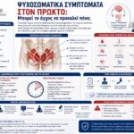Ψυχοσωματικά συμπτώματα πρωκτού και η σχέση τους με το άγχος - ενημερωτικό infographic