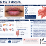 ΣΥΝΔΡΟΜΟ PEUTZ-JEGHERS Infographic για το Σύνδρομο Peutz-Jeghers, τους αμαρτωματώδεις πολύποδες και τον κίνδυνο καρκίνου.
