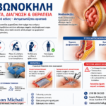 ΒΟΥΒΩΝΟΚΗΛΗ Ιατρικό infographic για τη βουβωνοκήλη με ανατομική απεικόνιση, συμπτώματα, διάγνωση και σύγχρονες μεθόδους χειρουργικής αποκατάστασης από τον Dr. Όθωνα Μιχαήλ.