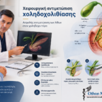 Χειρουργική αντιμετώπιση της χοληδοχολιθίασης Ιατρός εξηγεί σε ασθενή τη χειρουργική αντιμετώπιση της χοληδοχολιθίασης και την παρουσία λίθων στον χοληδόχο πόρο.