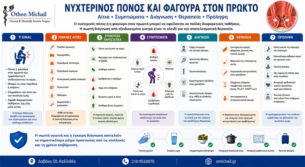 Νυχτερινός πόνος και φαγούρα στον πρωκτό - αίτια, συμπτώματα, διάγνωση, θεραπεία και πρόληψη